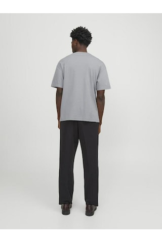 Jack & Jones Erkek Bisiklet Yaka Loose Fit Gri T-shirt - 12254412