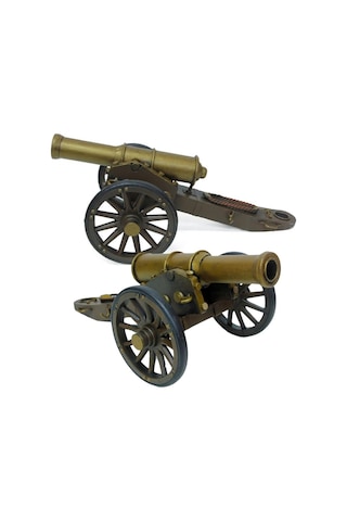 Vintage Amerikan İç Savaş Topu Nostaljik Metal Top Arabası 31cm