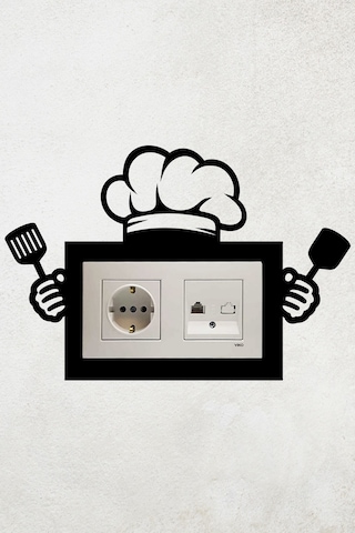 Mutfak Tasarım 2li Priz Çerçevesi İç Ölçü 15,5x8,4 Cm Ikili Priz Çerçeve Mutfak Dekorasyonu