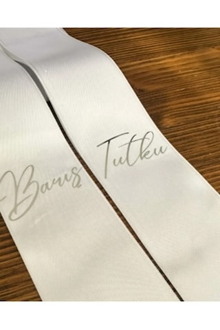 Gelin Damat Isimli Tören Takı Kurdelesi 2 Adet B-46