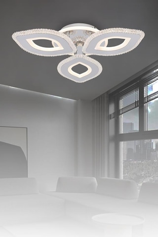 Eray Aydınlatma T008-3 Krom Kumandalı Led Avize Krom