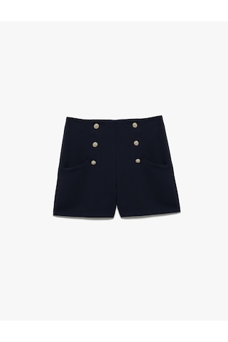 Koton Regular Fit Düğme Detaylı Mini Şort Lacivert 5sak40353pw Lacivert
