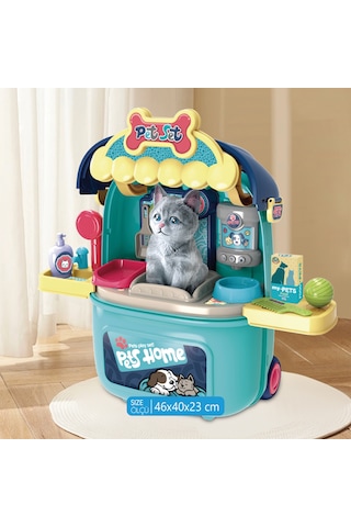 Ogi Mogi Toys Evcil Hayvan Oyun Seti Tekerlekli Çekçekli Sırt Çantası