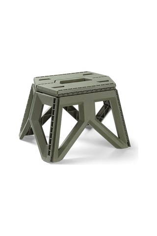 Suofeng Kamp Balıkçılık Plastik Katlanır Sandalye Kısa Stil - Ordu Yeşili Yeşil