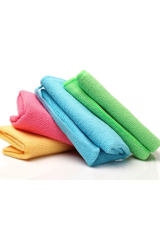Şeylişeyler - Mikrofiber Temizlik Bezi 50 70 Cm Büyük Boy Karışık Renk 10 Adet