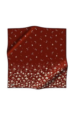 Vissona Twill İpek Eşarp Bordo-1