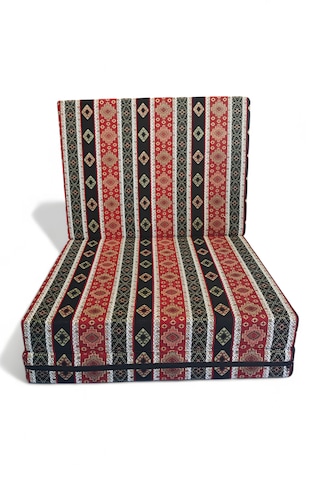 Katlanır Yer Yatağı - 90x190 10 Cm Kalınlık - Misafir Yatağı - Sünger Yatak Siyah Kilim Esen