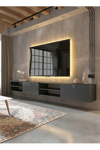 Resital Tv Ünitesi S2447-4 Antrasit Antrasit