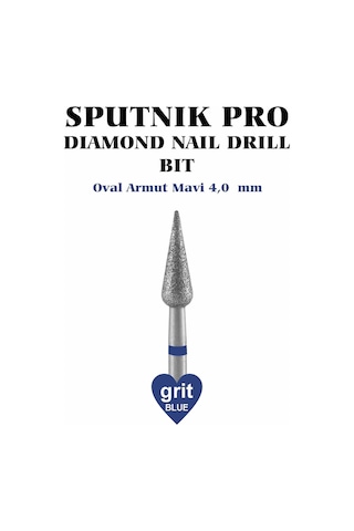 Elmas Oval Armut Freze Mavi Çap 4,0mm