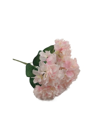 Yapay Çiçek Ortanca Demeti Pembe Açık 5 Kafalı Büyük Boy 43 Cm