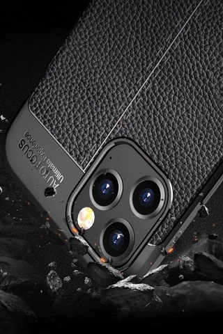 Apple iPhone Uyumlu 12 Pro Max Kılıf Auto Fus Kapak - Siyah