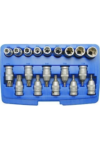 Bgs Lokma Set Torx 1/2 19 Parça (T20-T70 / E10-24)