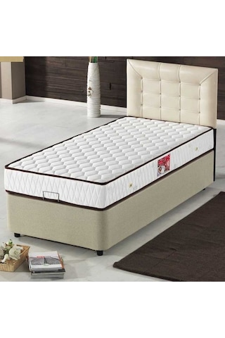 Baza-Başlık STANDART Silinir MODEL Deri başlık Metal Fırın Boya Soft Ortopedik Yatak90*190 El Yapım