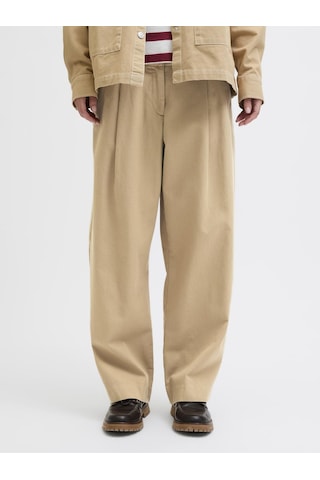 Jack & Jones Kadin Pileli Barrel Fit Kesim Pantolo - Maddy - 12282465 Cornstalk