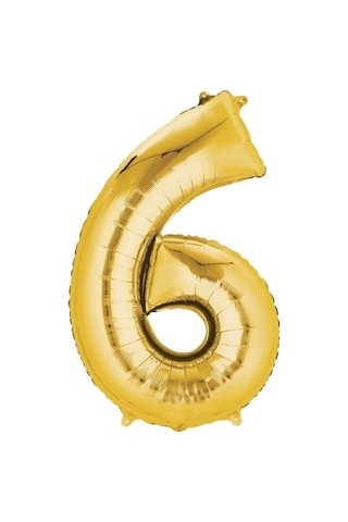 Showparty Folyo Balon 6 Rakam 100 Cm - Altın