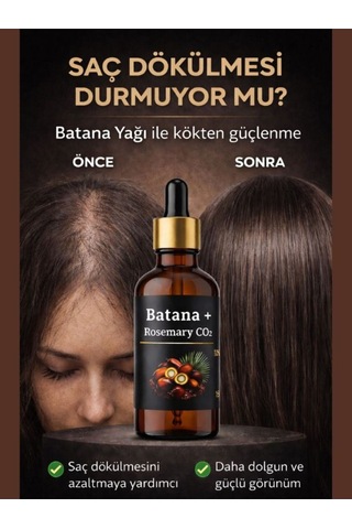 Safvital Batana Yağı Saç Dökülmesine Karşı Güçlendirici & Gürleştirici Bakım Yağı 50 Ml Biberiye+co2