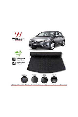 Honda Civic Bagaj Havuzu Fd6 2006 2012 Arası 3D Wöller Ultrafl