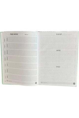 Kaktüs Temalı Karton Kapak Planlayıcı Defter Çok Renkli