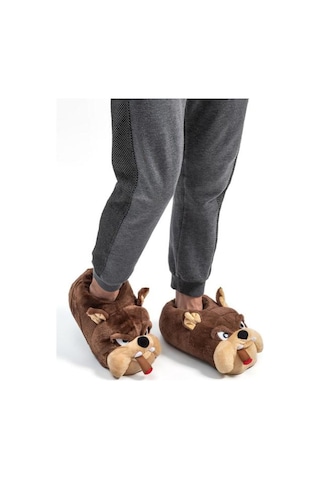 Twigy Bulldog-2 Erkek Panduf Kahverengi 41/46 CC0525 Kahverengi