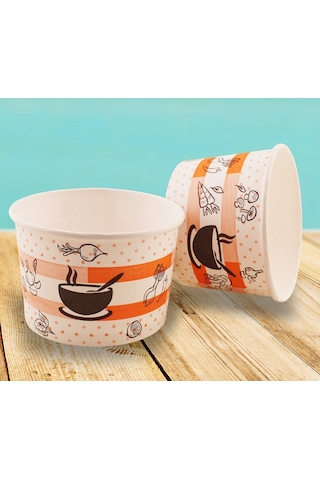 Cuppa Karton Çorba Kasesi Kapaklı 16 Oz 100 Adet 100 Adet