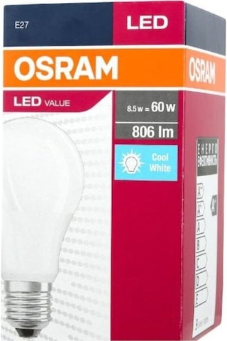 Osram Ampul Led Value Cla60 8,5w 6500k Beyaz Işık 806lm