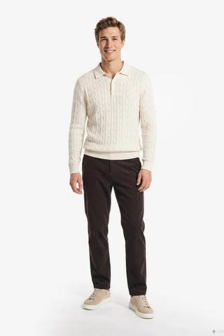 Nautica Erkek Bej Regular Fit Triko Kazak-24789 Açık Bej