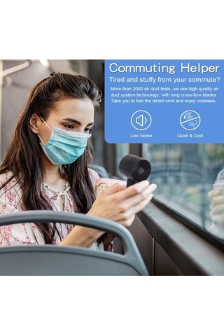 Küçük El Fanı, Mini Cep El Fanı Pille Çalışan, Usb Şarj Edilebilir Taşınabilir Kişisel Seyahat Fanı , Siyah 6865 Siyah