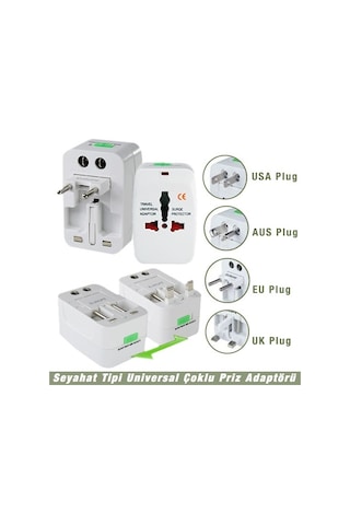Universal Priz Fiş Çevirici Dönüştürücü Adaptör Tüm Ülkeler