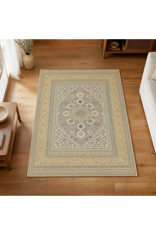 Kartela Halı Vina Halı Jüt Taban Dokuma Halı Bej - 180 X 270 Cm