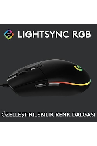 Logitech G G102 LIGHTSYNC RGB Aydınlatmalı 8.000 DPI Kablolu Oyun