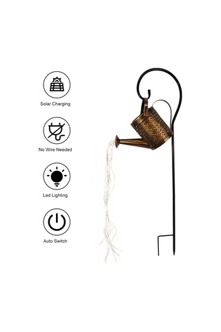 Demir Sanat Su Şişesi Çim Işık Kiti Açık Bahçe Su Geçirmez Bronz