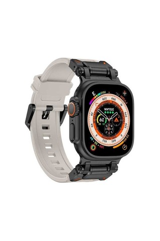 Novahub İos Watch Uyumlu Ultra 49mm Tpu Saat Bantı Işık Yıldızı Motifli Siyah