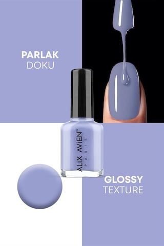 Alix Avien Lila Oje 73Yüksek Pigmentli Uzun Süreli Kalıcılık Hızlı Kuruma Nail Lacquer 73