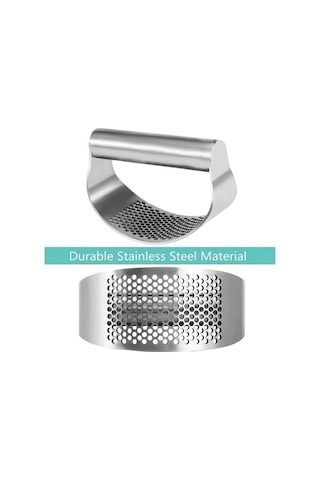 Zyzqstore Paslanmaz Çelik Manuel Sarımsak Kırma Makinesi, Sarımsak Presi, Gül Kırmızı, Ev Yemekleri İçin Gül Kırmızısı