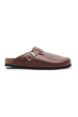 Comfortfusse Capri-n - Erkek Ortopedik Hakiki Deri Sabo Terlik Taba Nappa Deri