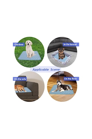 Maiyame Feimax Köpekler İçin Soğutma Matı, Yazlık Evcil Hayvan Matları, Buzlu İpek Pedler, Yıkanabilir Ve Taşınabilir, Evde Veya Dışarıda Uyumak İçin, Küçük, Orta Ve Büyük Köpekler İçin Xl: 40 X 28 İnç, Mavi