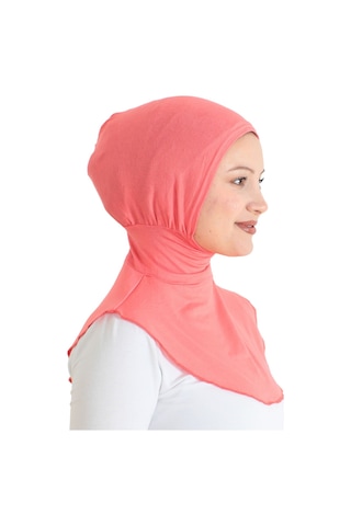Modish Group Kadın Boyunluklu Hijab Tesettür Pratik Spor Bone - Sarı Pembe