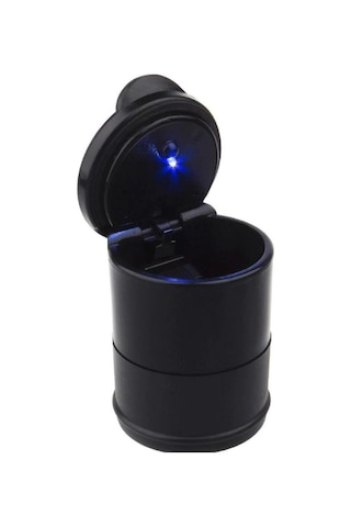 Carmind Mavi Işıklı Kapaklı Oto Küllük Universal