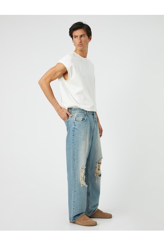 Koton Steve Jeans - Loose Fit Orta İndigo 4sam40031ıd İndigo