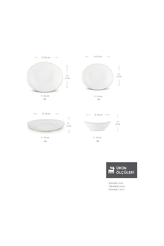 Karaca  Pure 24 Parça 6 Kişilik Yemek Takımı Gold