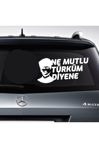 Ne Mutlu Türküm Diyene Sticker Atatürk Silet Sticker Araba Oto Motosiklet Sticker 02505 20x10 Cm