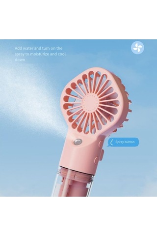 Ambition Beyaz Taşınabilir El Tipi Fan Su Sisi Fan Öğrenci Yurdu