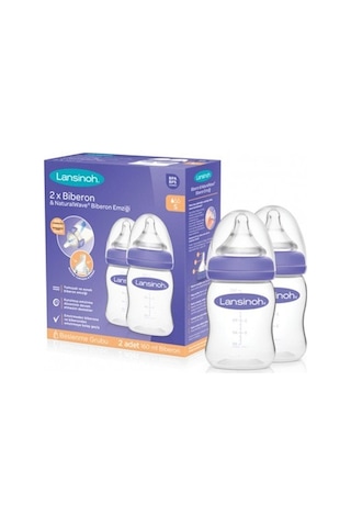 Lansinoh 75970 2'Li Natural Wave Silikon Uçlu Biberon Seti 160 Ml