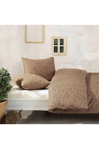Coté Blanc Leopar %100 Pamuk Battal Boy Nevresim Takımı Leopar