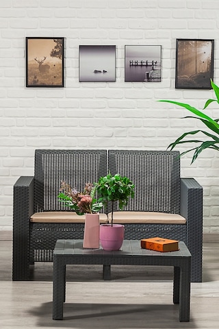Aksu 2+1+1+s Balkon&teras Bahçe Mobilyası / Antrasit Gri