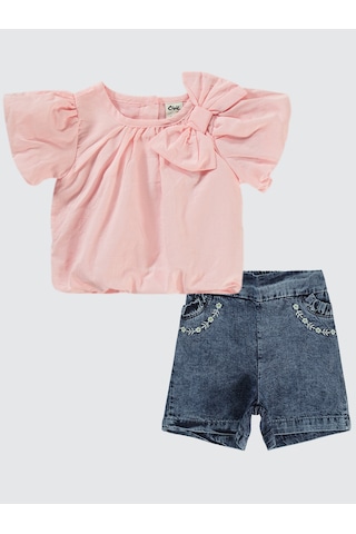 Civil Baby Kız Bebek Şortlu Takım 6-18 Ay Pembe Pembe