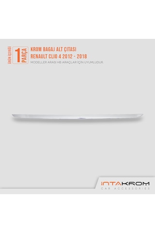 intakrom Renault Clio 4 Krom Bagaj Alt Çıtası 2012 ve Üzeri - Hb
