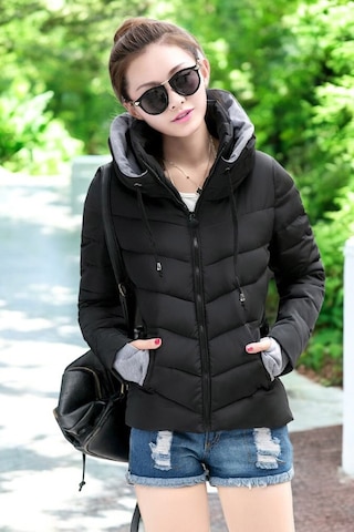 Günlük Kısa Kışlık Şişme Kadın Mont Co801syh2 Siyah