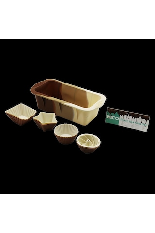 Silikon 13 Parça Muffin Ve Baton Kek Kalıp Seti 11.5x25 Cm