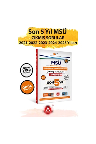 Son 5 Yıl Msü Çıkmış Sorular-tıpkı Basım-bire Bir Ösym-tamamı Video Çözümlü